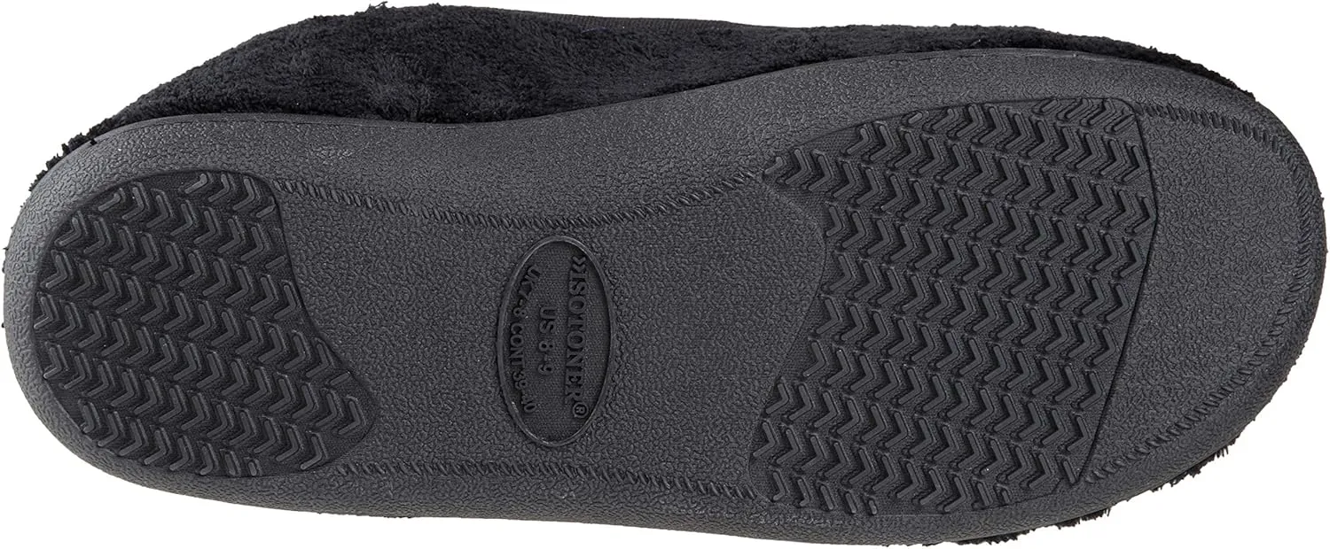 isotoner Men's Terry Moccasin Slipper with Memory Foam for Indoor/Outdoor Comfort