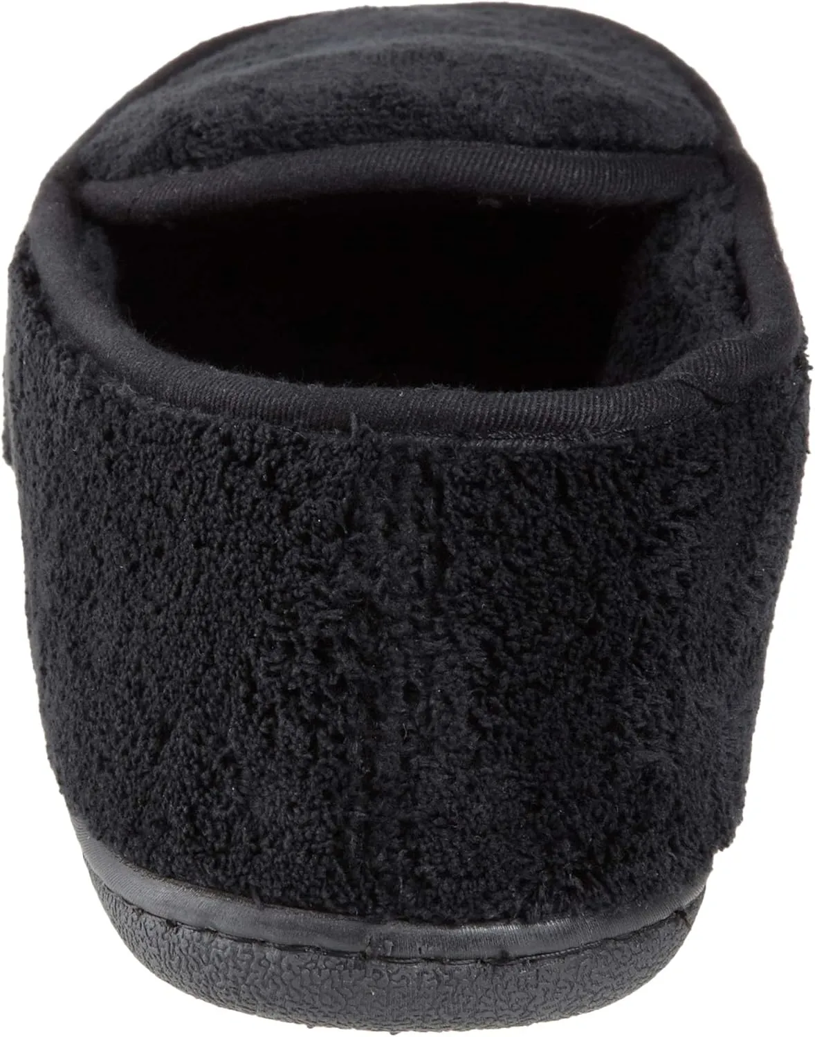 isotoner Men's Terry Moccasin Slipper with Memory Foam for Indoor/Outdoor Comfort