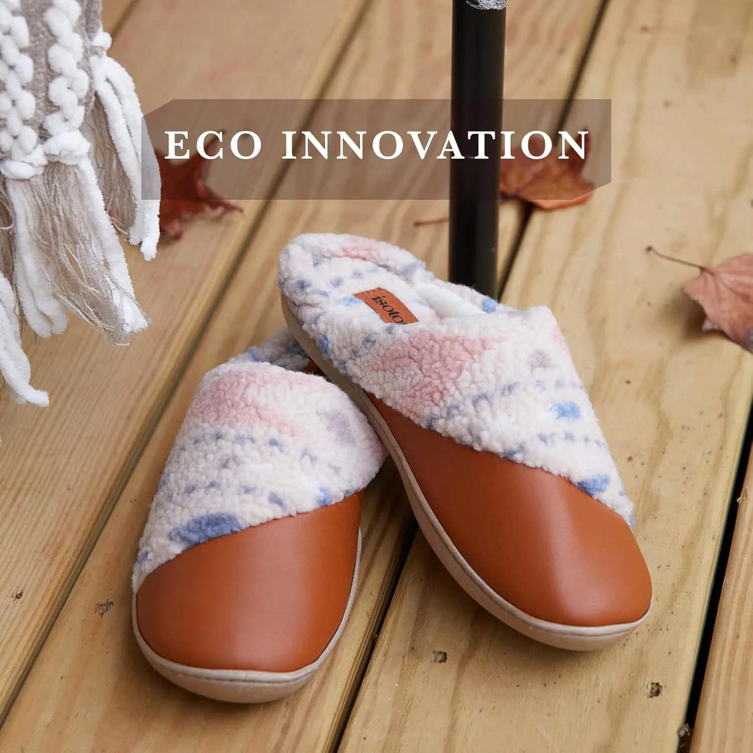 Isotoner Women's Clog Slipper: Indoor/Outdoor, Non-Slip, Memory Foam, Vegan Leather, Machine Washable