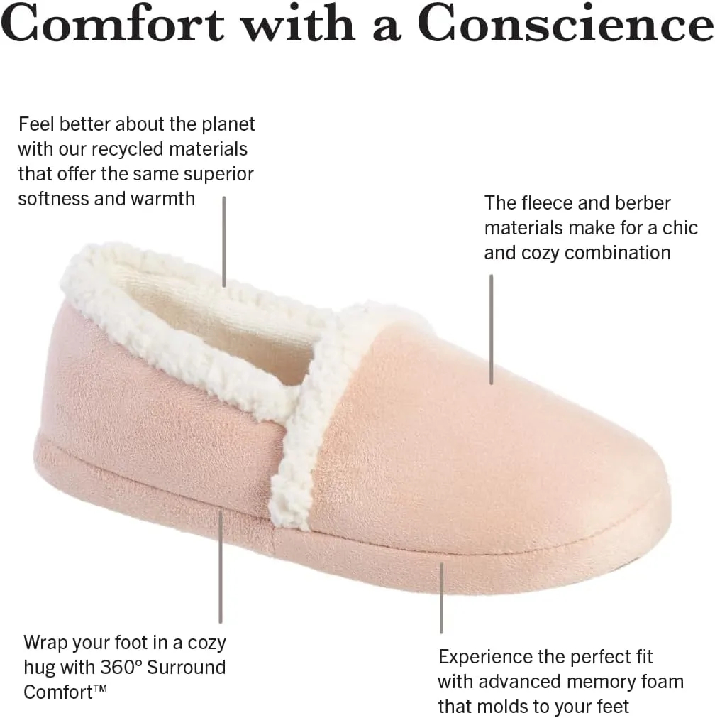 isotoner Women's Microsuede Marisol a Line Slip on Slipper