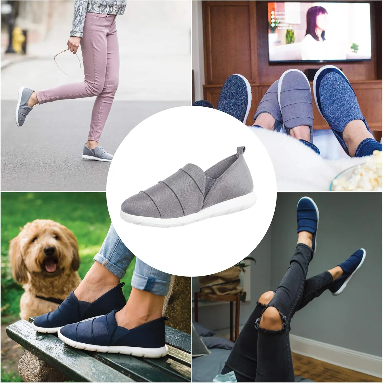 isotoner Zenz Women's Serenity Stretch Satin Slipper, Slip-On Shoe