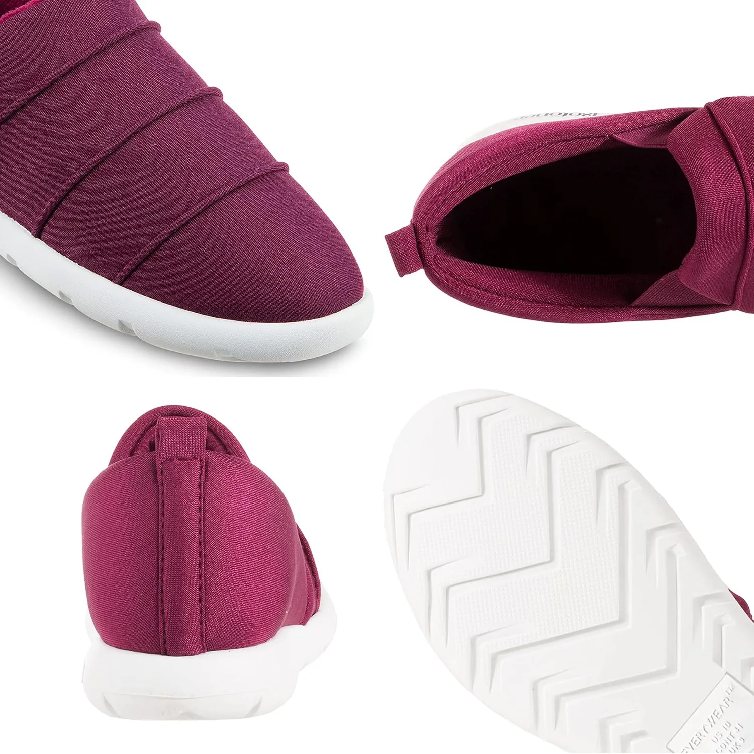 isotoner Zenz Women's Serenity Stretch Satin Slipper, Slip-On Shoe