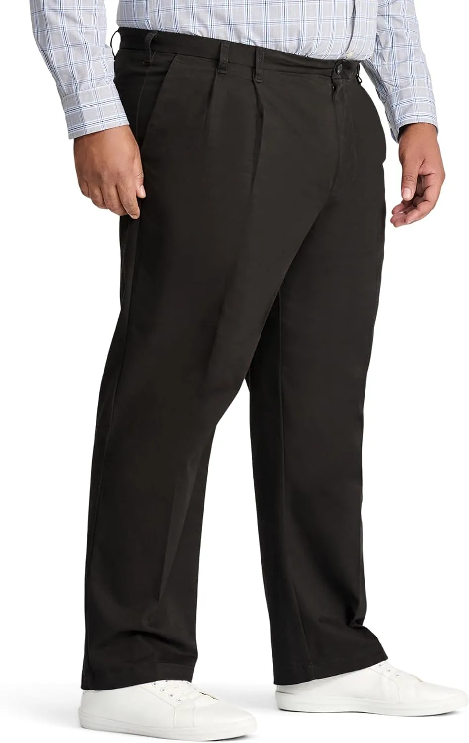 IZOD Men's Big and Tall Performance Stretch Flat Front Pant