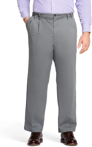 IZOD Men's Big and Tall Performance Stretch Flat Front Pant