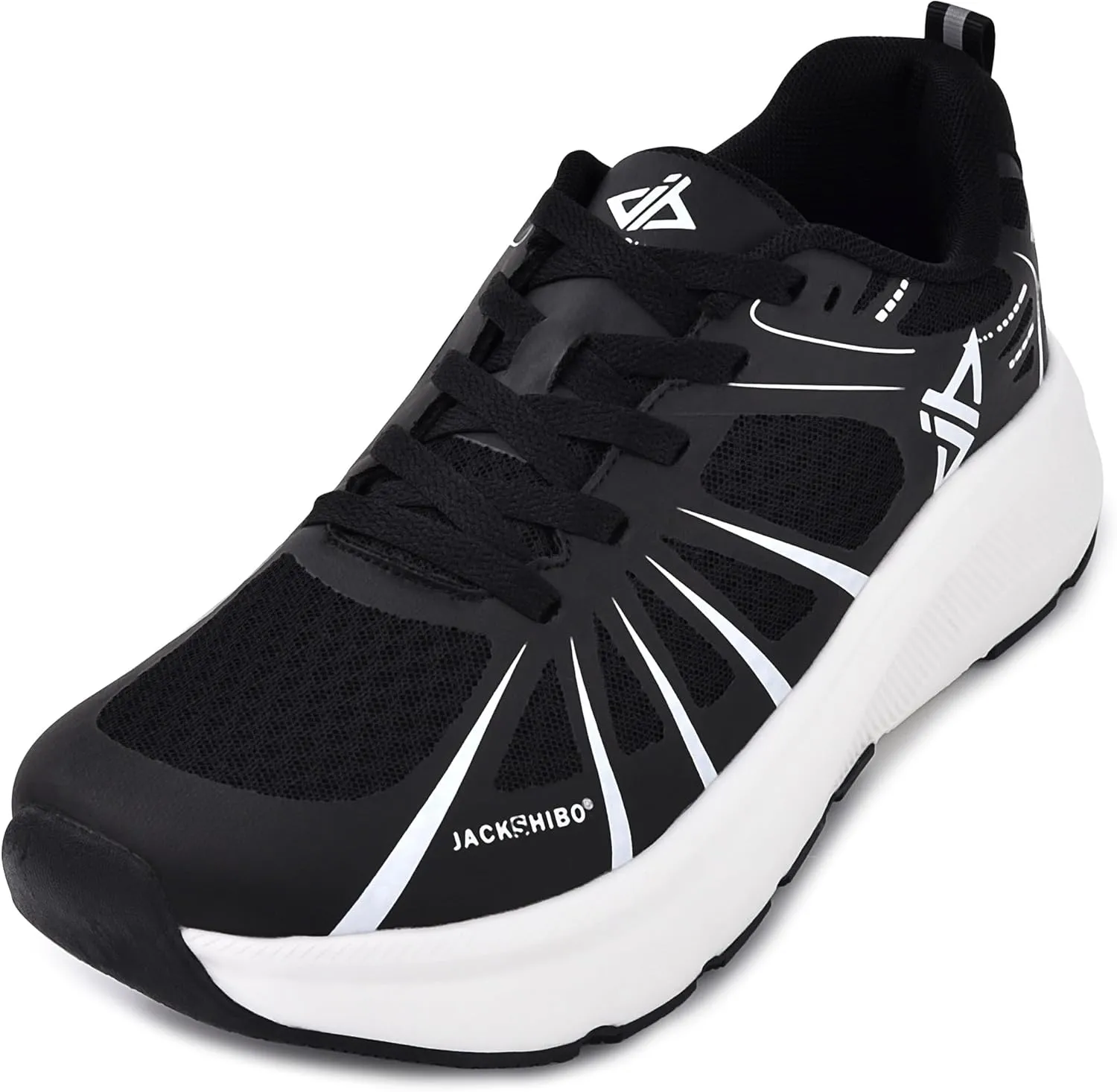 JACKSHIBO Men's Wide Toe Box Shoes Wide Width Sneakers Athletic Tennis Gym Workout Road Running Cross Training Walking Shoes Cushioned Zero Drop Platform Sneakers