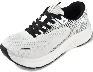 JACKSHIBO Wide Toe Box Shoes for Men Arch Support Shoes Wide Width Sneakers for Running Walking Athletic Tennis Orthopedic Plantar Fasciitis Workout Flux Footwear with Thick Cushioned Zero Drop Sole