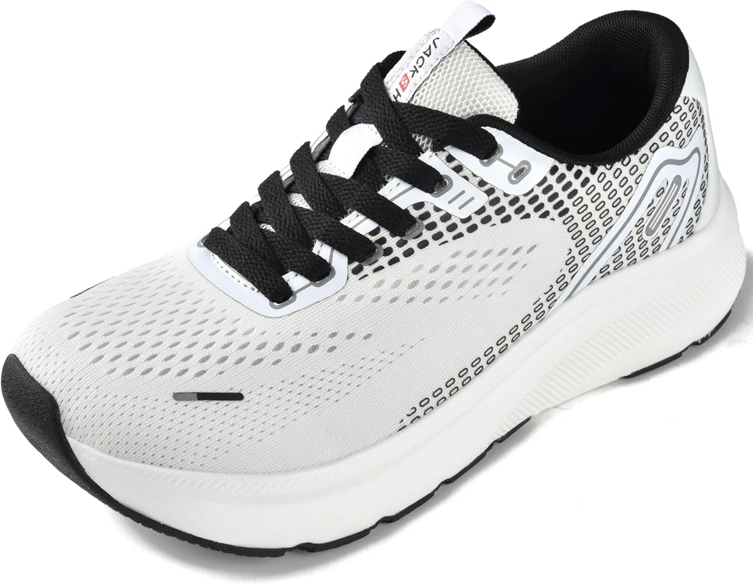 JACKSHIBO Wide Toe Box Shoes for Men Arch Support Shoes Wide Width Sneakers for Running Walking Athletic Tennis Orthopedic Plantar Fasciitis Workout Flux Footwear with Thick Cushioned Zero Drop Sole