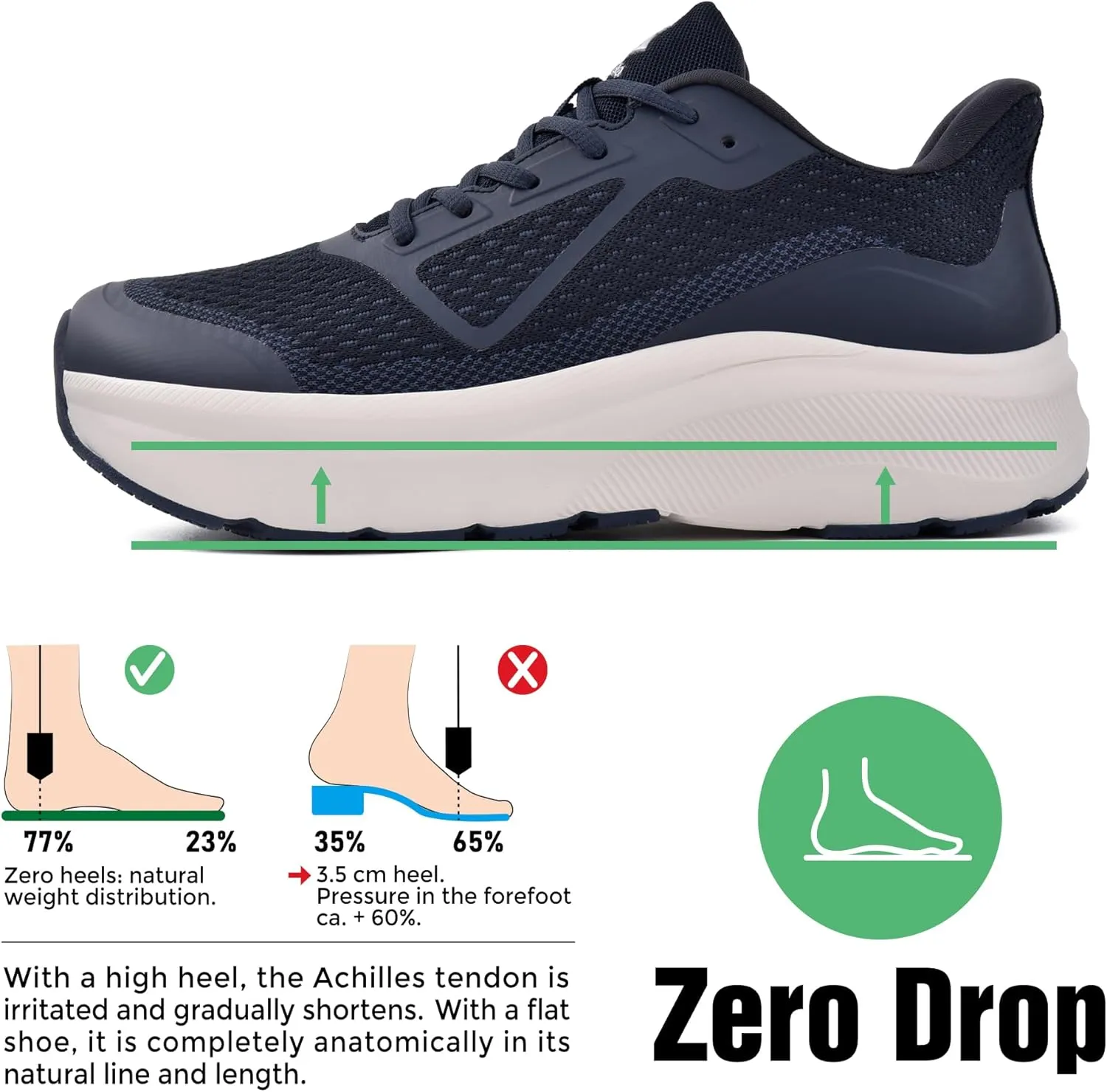 JACKSHIBO Wide Toe Box Shoes for Men Wide Running Shoes Walking Tennis Athletic Gym Workout Cross Training Wide Width Sneakers with Cushion Zero Drop Sole