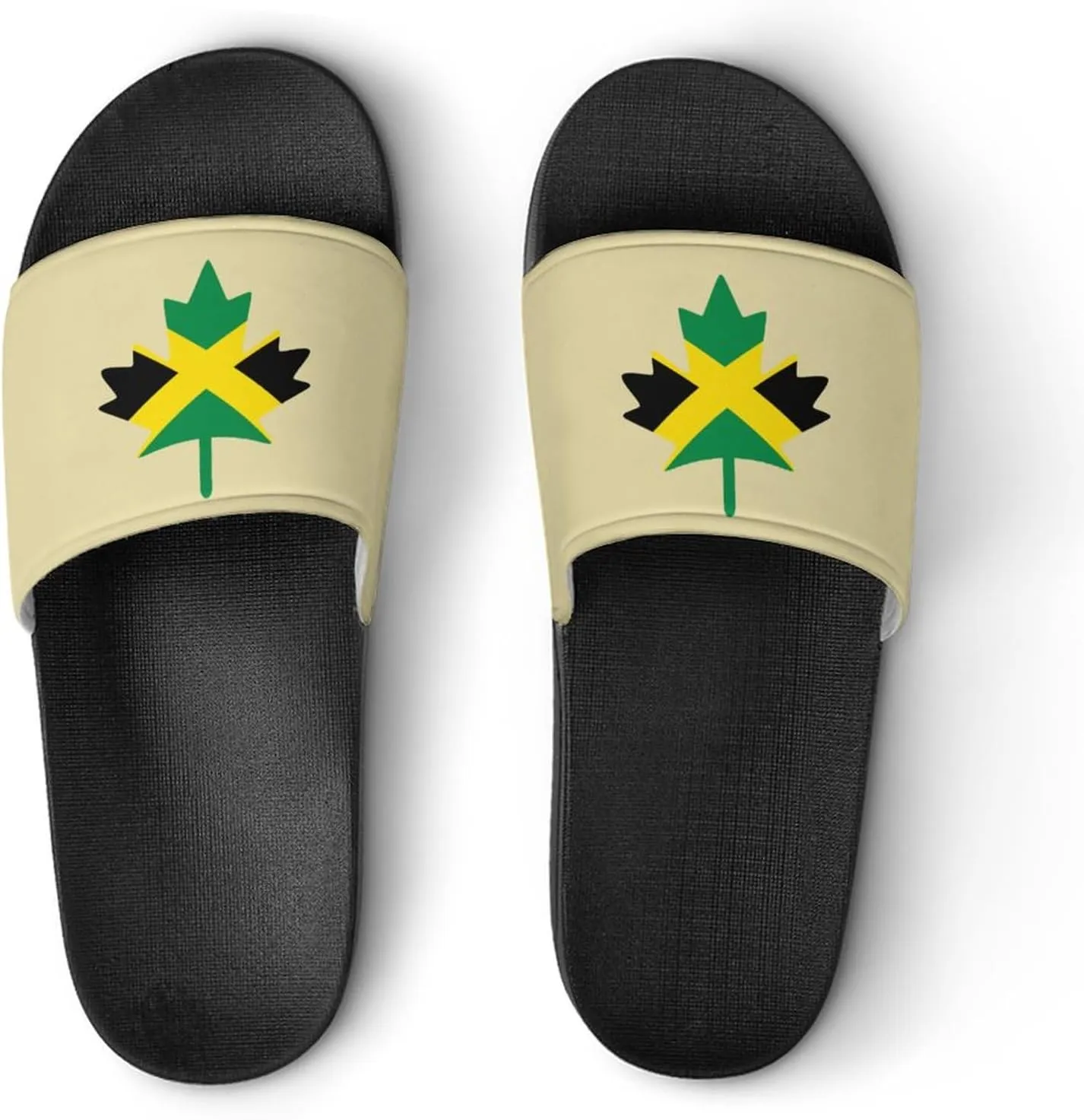 Jamaica Maple Flag Shower Sandals Home Slippers Non-Slip Quick Drying Beach Bathroom Slipper
