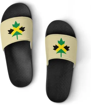 Jamaica Maple Flag Shower Sandals Home Slippers Non-Slip Quick Drying Beach Bathroom Slipper