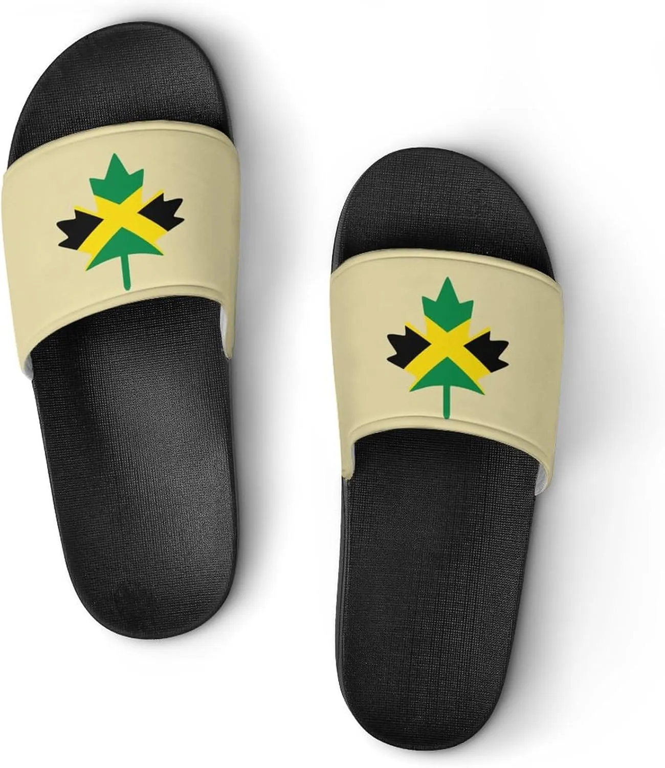 Jamaica Maple Flag Shower Sandals Home Slippers Non-Slip Quick Drying Beach Bathroom Slipper