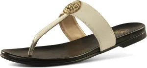 JATAREA Slip-On Flat Toe Post T-Strap Sandals for Women | Benu