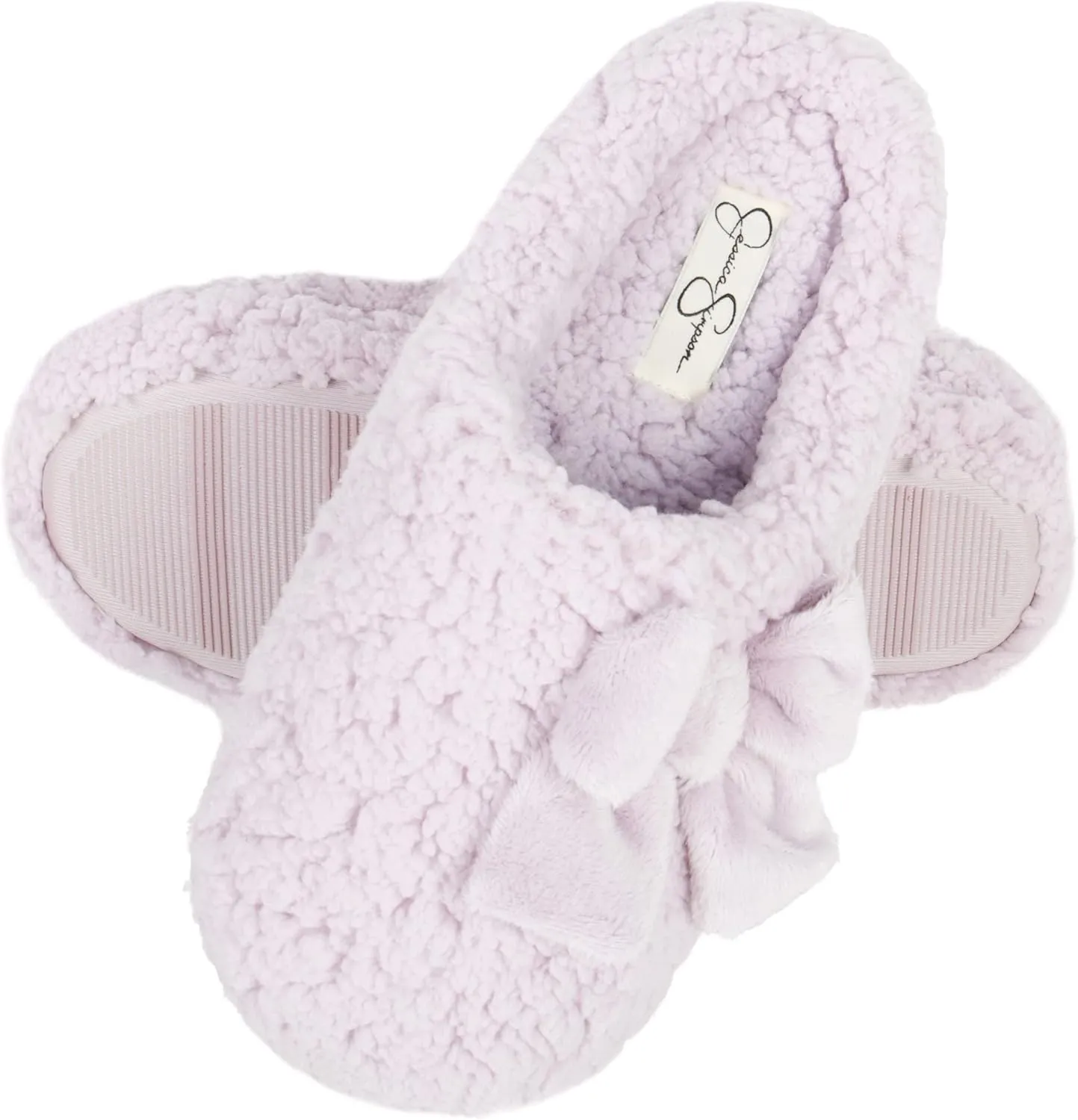 Jessica Simpson Women's Plush Marshmallow Slide on House Slipper Clog with Memory Foam