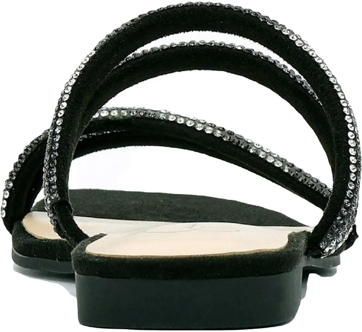 Jessica Simpson Womens Rilane Man Made Slip-On Flat Sandals