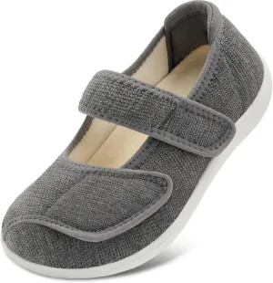 JOINFREE Womens Wide Diabetic Slippers Adjustable Comfort House Shoes Extra Wide Width Edema Swollen Arthritis Bedroom Slipper Indoor Outdoor