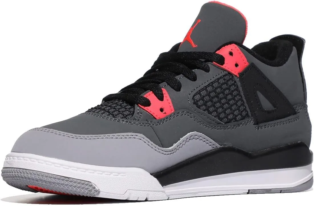 Jordan Boy's 4 Retro (Little Kid) Dark Grey/Infrared 23/Black/Cement Grey 2 Little Kid M