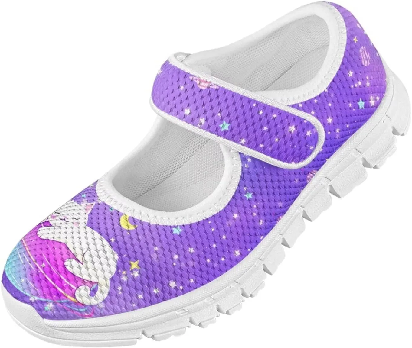 JoyLamoria Collie Print Girls Mary Jane Shoes Toddler and Little Kids Cartoon Flat Sneakers Lightweight Girls Walking Shoes Anti Slip