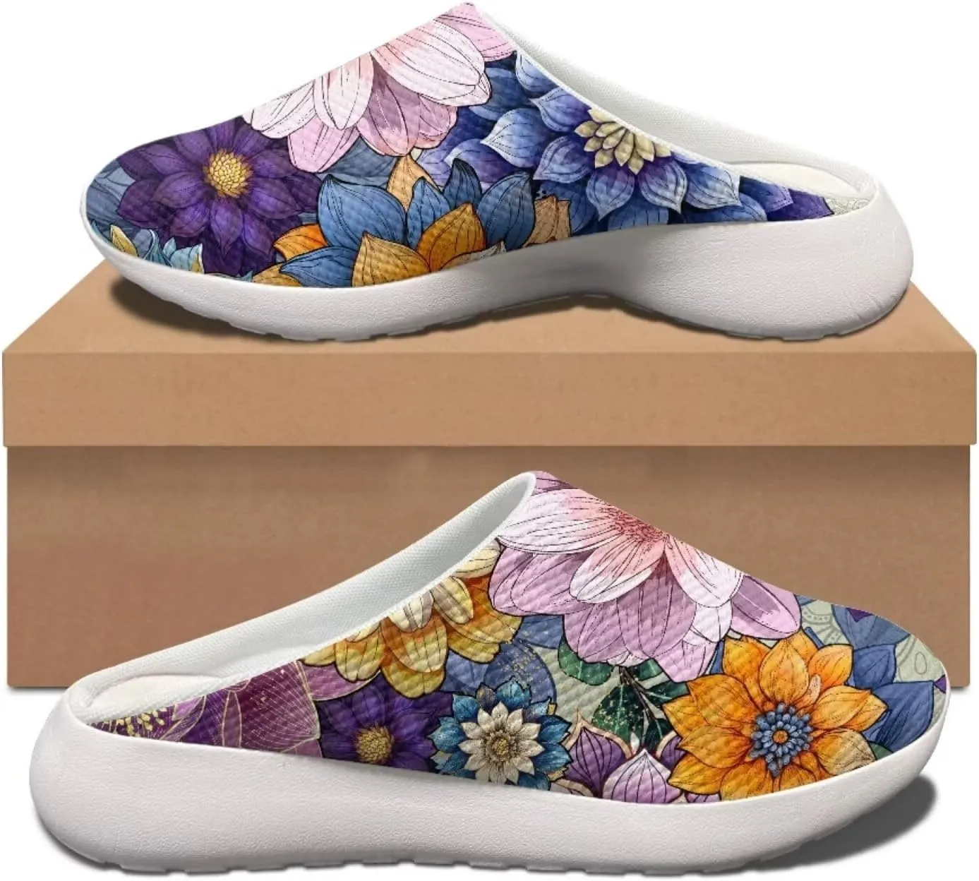 JoyLamoria Lightweight Platform Shoes Quick Dry Garden Clogs Walking Slipper Shoes with Rubber Sole