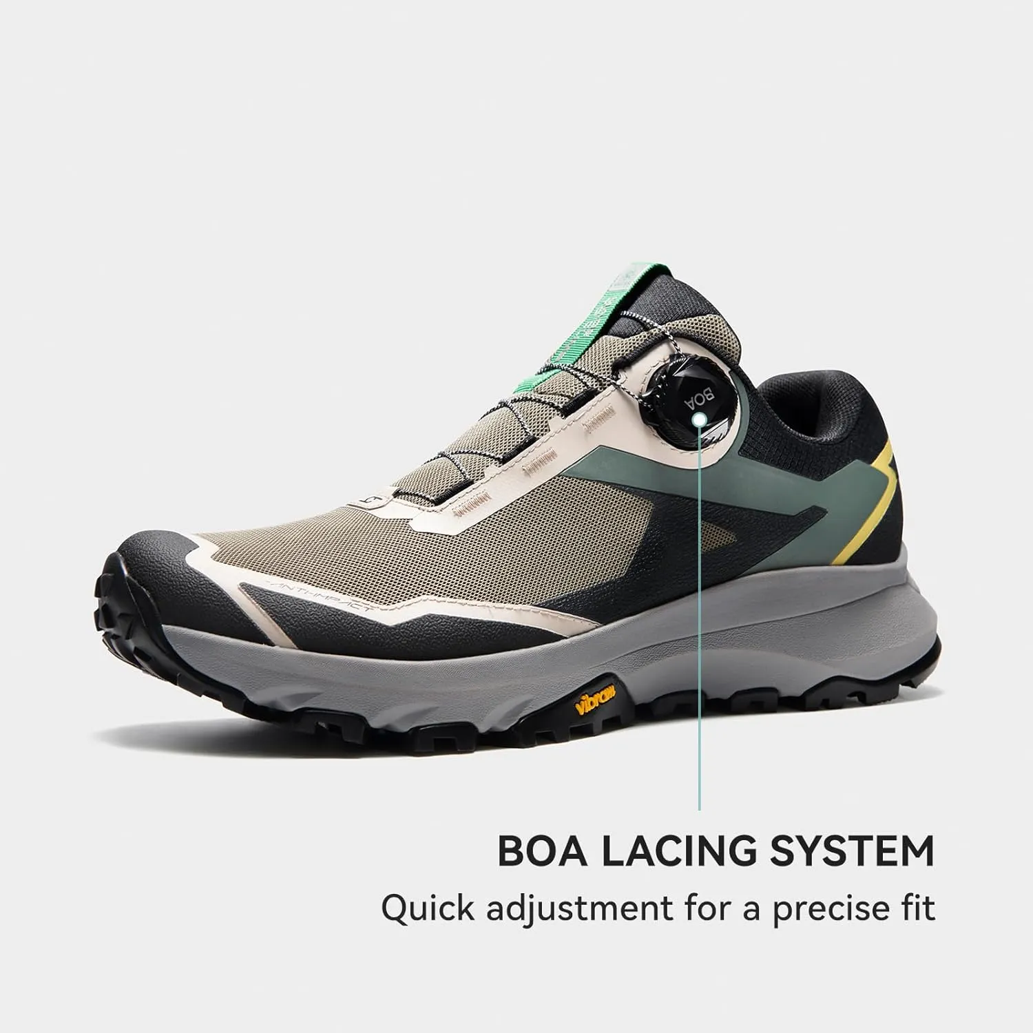 KAILAS Men's Kuocang BOA Hiking Shoe Breathable V Sole Non-Slip Shoes Lightweight Low Height Outdoor Trail Trekking Shoes