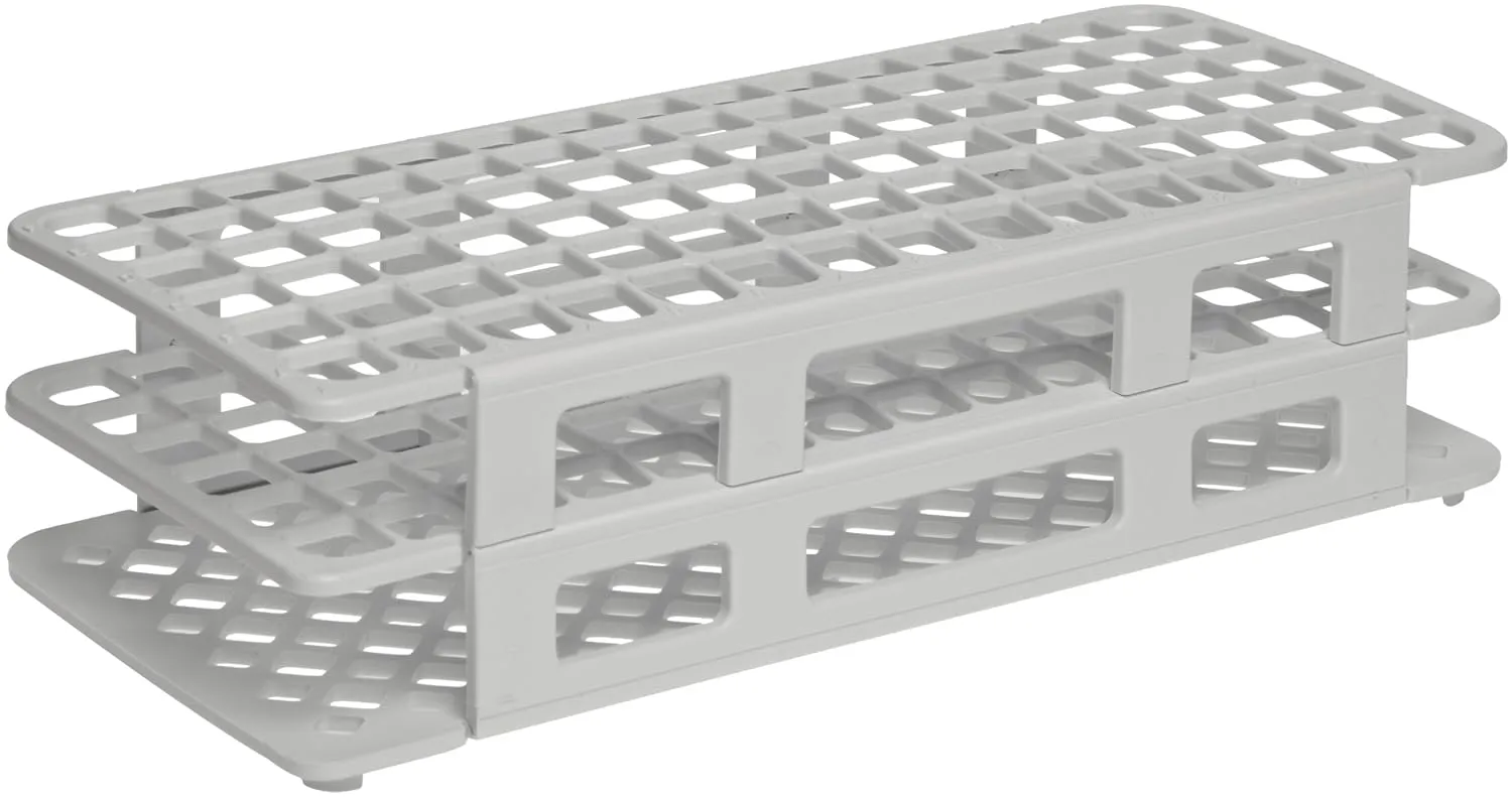 Kartell 225645-0000 White PP Wet/Dry Test Tube Rack for 13mm Test Tubes, 90 Place (Case of 5)
