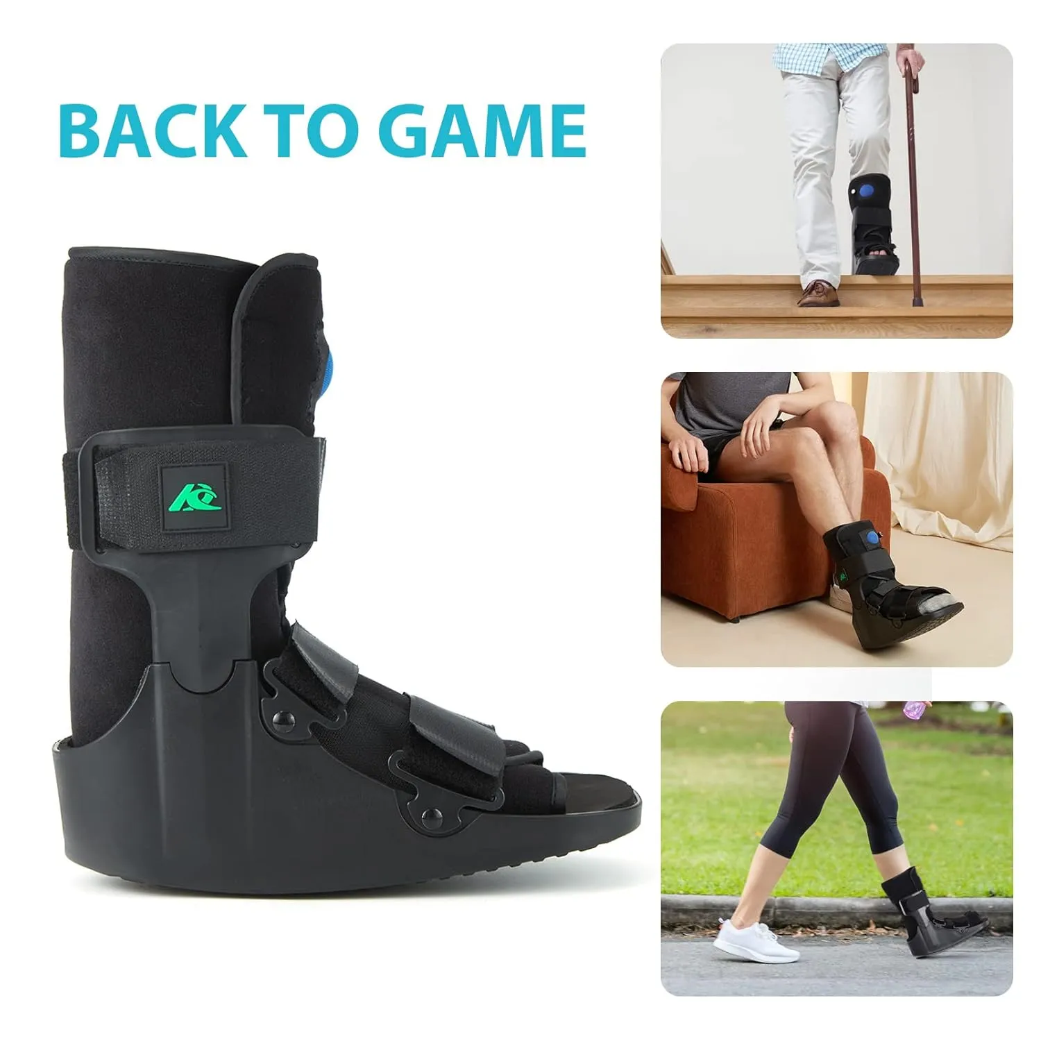 KD Orthopedic Walking Boot: Post-op Boot for Broken Foot Sprained Ankle Achilles Injury - Air Cam Walker Fracture Boot