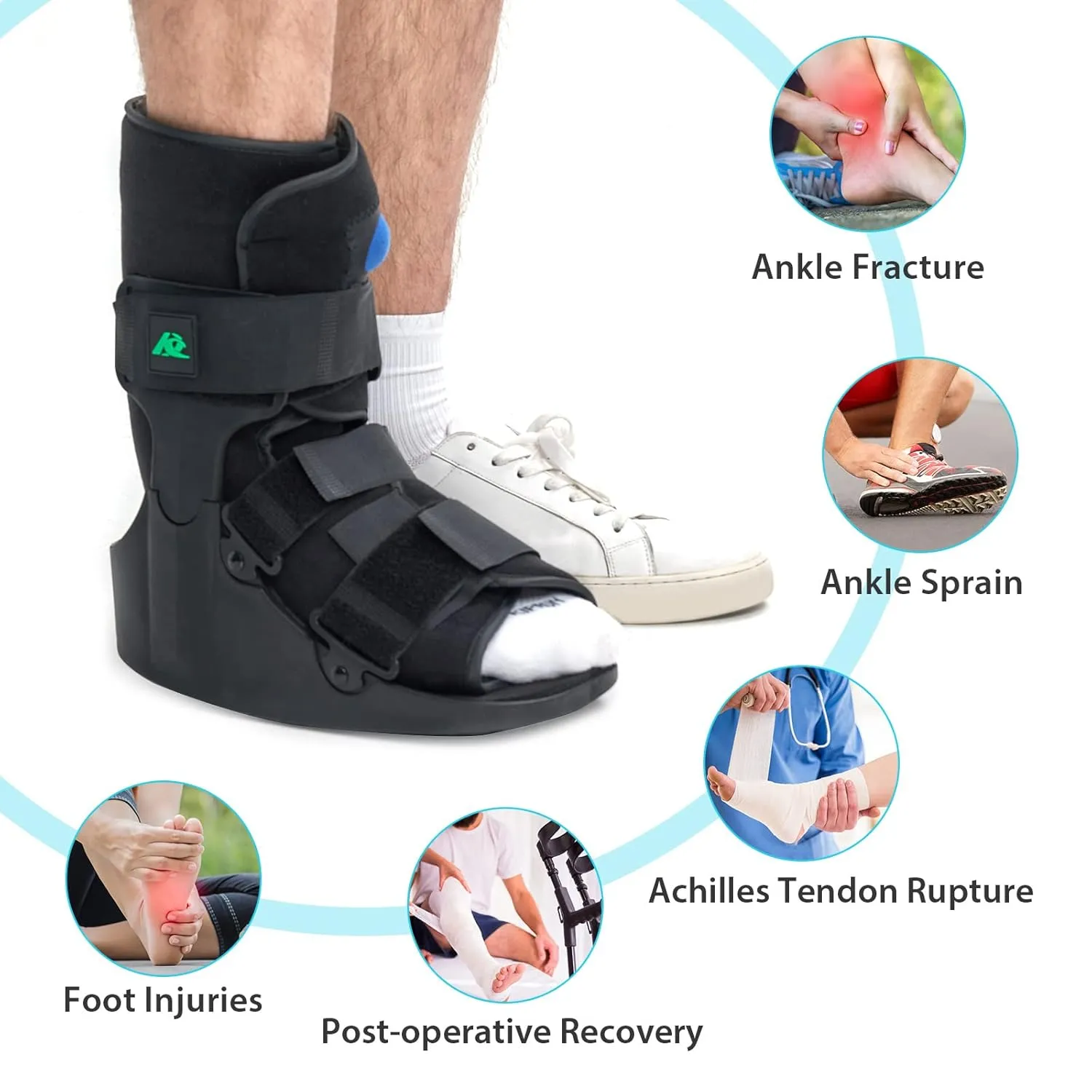 KD Orthopedic Walking Boot: Post-op Boot for Broken Foot Sprained Ankle Achilles Injury - Air Cam Walker Fracture Boot