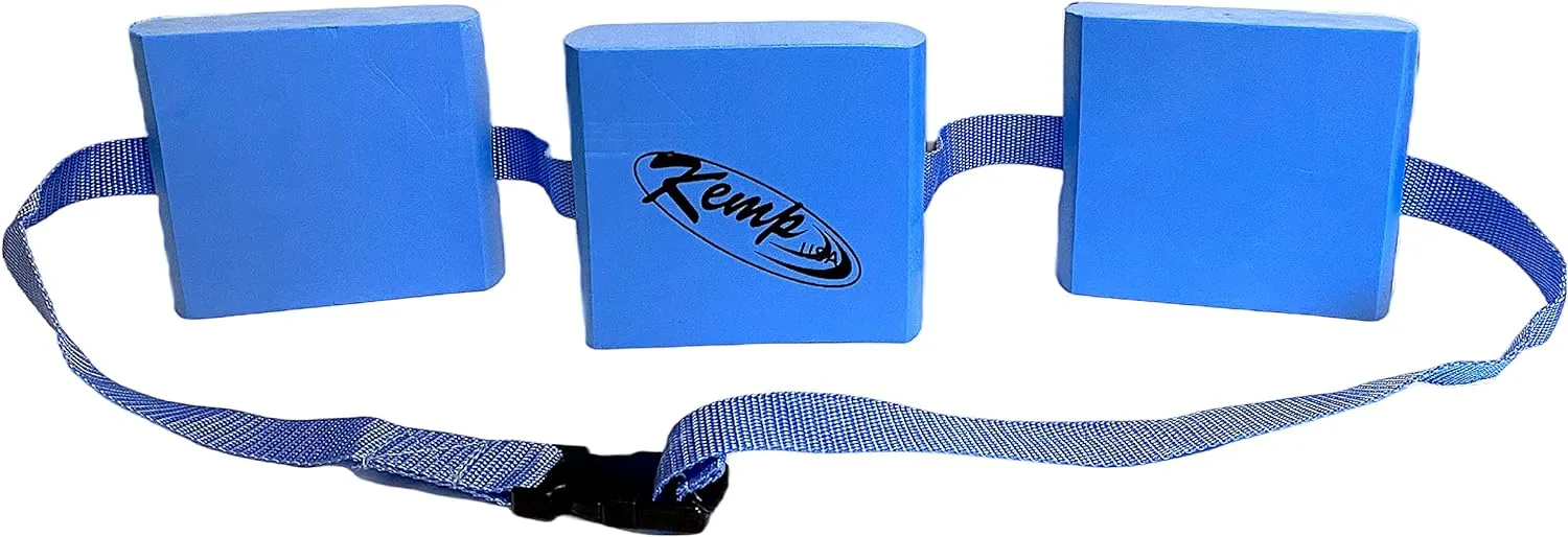 Kemp USA Learn 2 Swim Float Pool Belt for Children - Aqua Swim Trainer for Kids - Water Resistant & Soft Swim Belt Made with Repositionable EVA Foam Blocks for Swim Training and Aqua Aerobics.