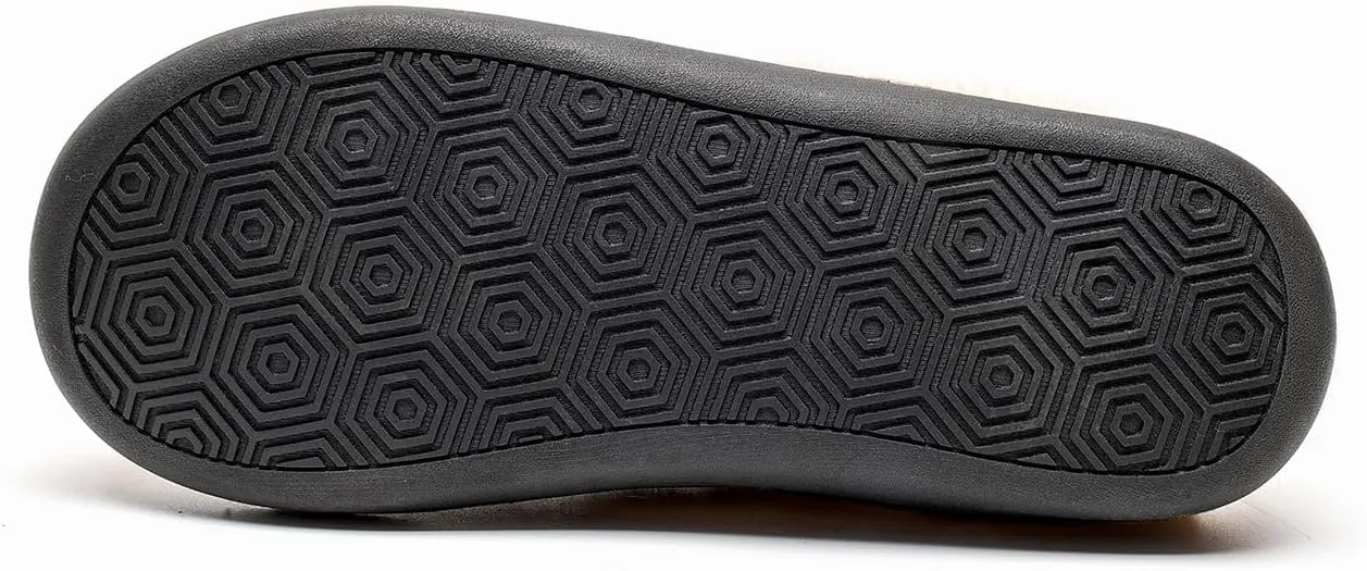 Kervaky Men's Cotton Slippers - Memory Foam, Comfortable Indoor & Outdoor Home Shoes