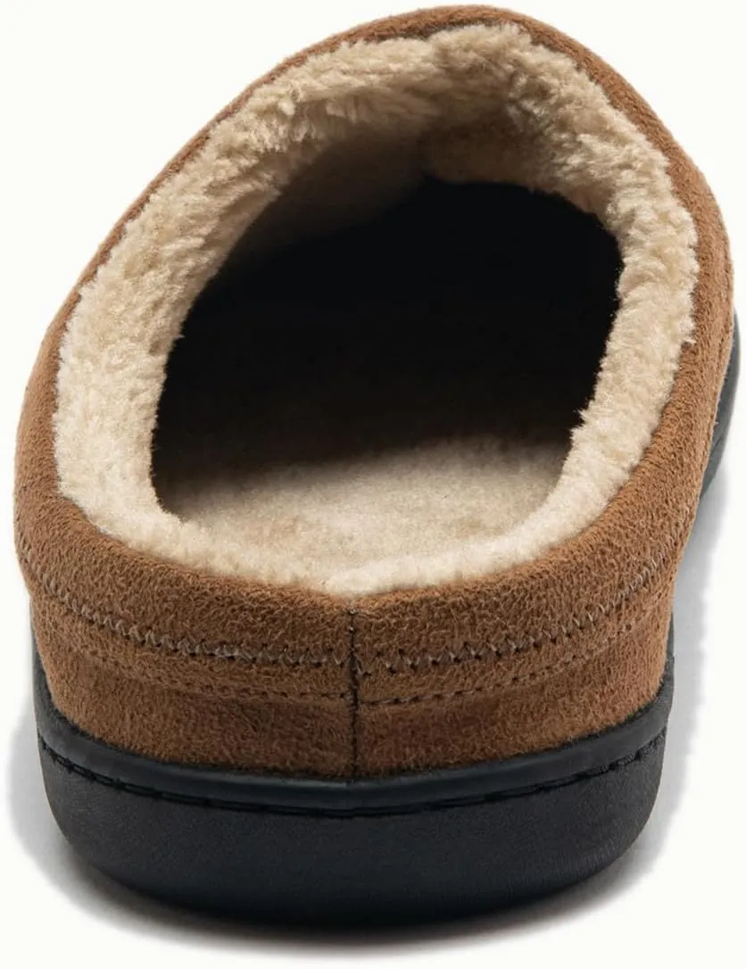 Kervaky Men's Cotton Slippers - Memory Foam, Comfortable Indoor & Outdoor Home Shoes