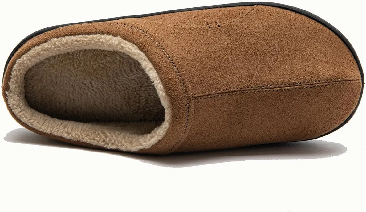 Kervaky Men's Cotton Slippers - Memory Foam, Comfortable Indoor & Outdoor Home Shoes