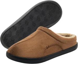 Kervaky Men's Cotton Slippers - Memory Foam, Comfortable Indoor & Outdoor Home Shoes
