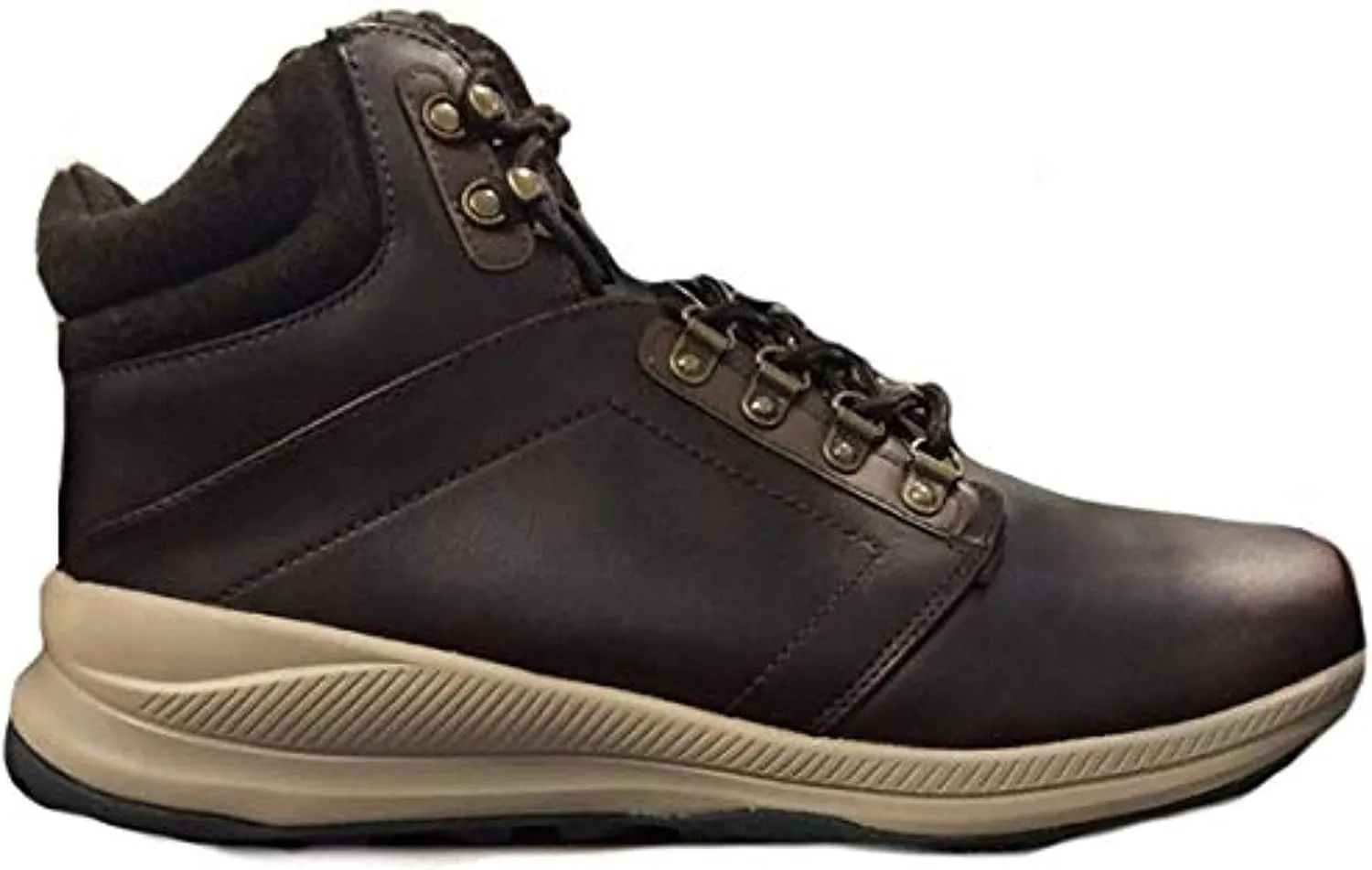 Khombu Men's Leather Memory Foam Lightweight Hiker Boot