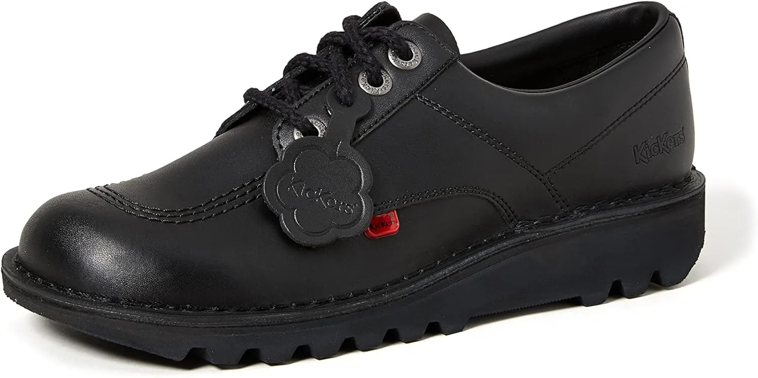 Kickers Men's Kick Lo Core Black Leather Shoes