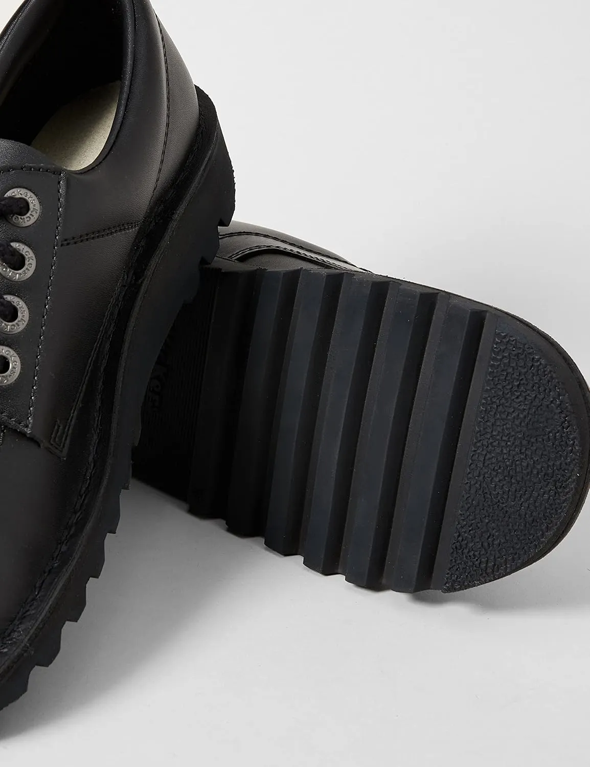 Kickers Men's Kick Lo Core Black Leather Shoes
