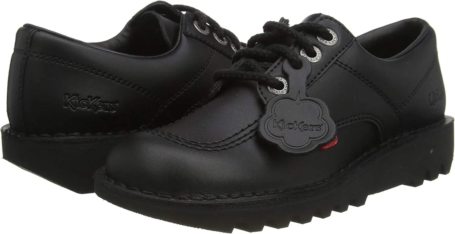 Kickers Men's Kick Lo Core Black Leather Shoes