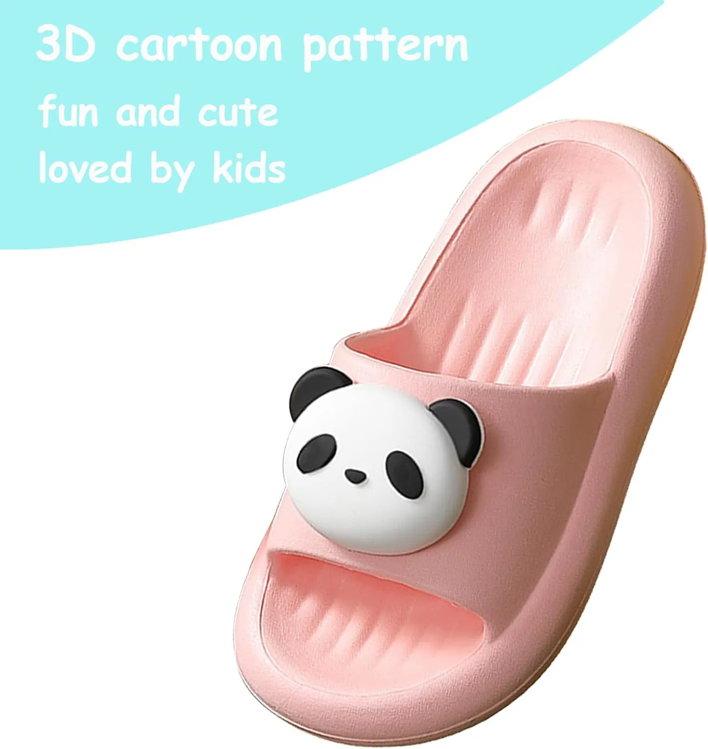 Kids Cloud Slides Boys & Girls Toddler Little Kids Slides Slipper Garden Beach Pool House Slides Comfy Non Slip Thick Sole Shower Sandals