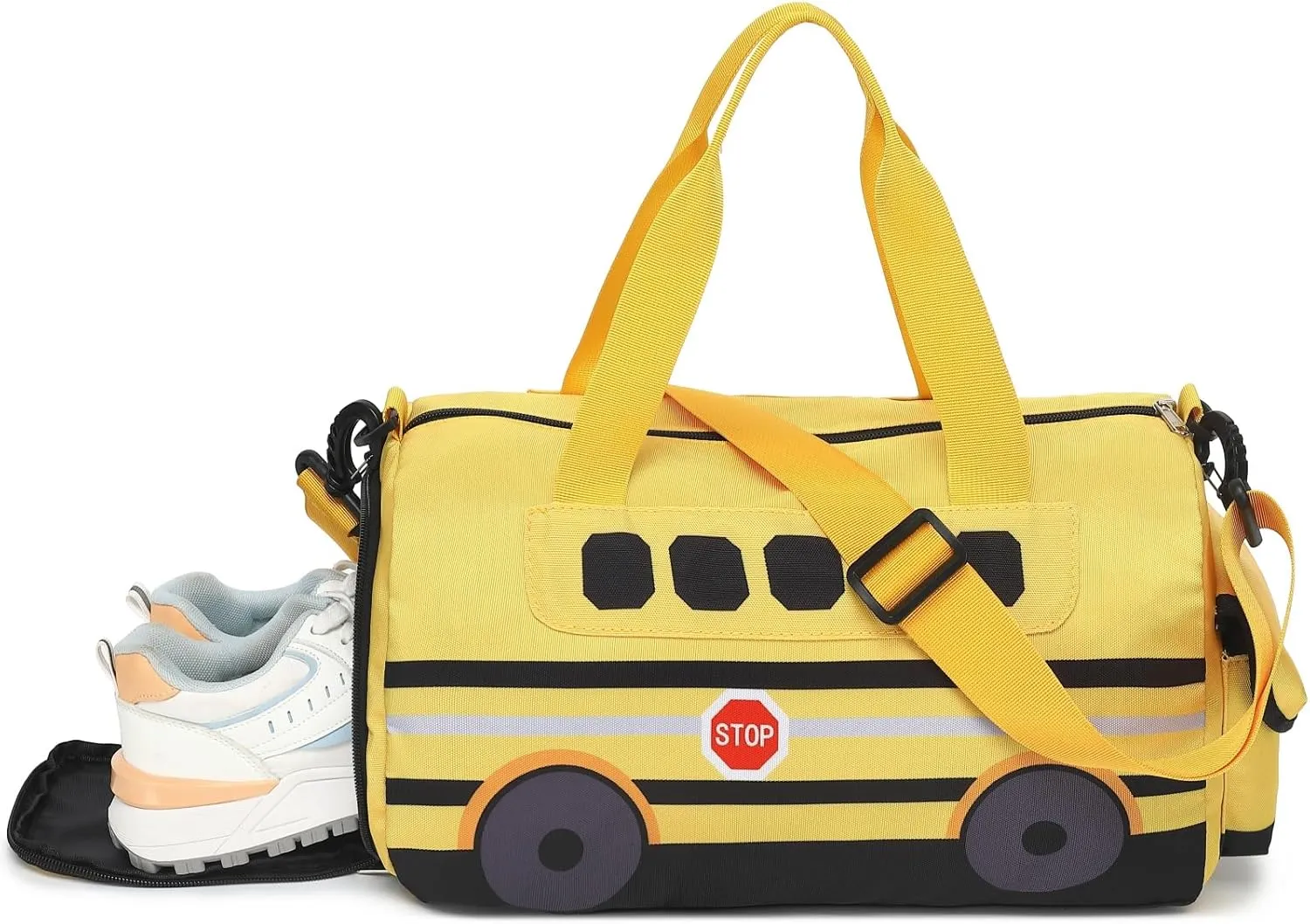 Kids Duffle Bag for Boys Water Resistant Small Gym Bag Overnight Weekender Travel Tote with Shoe Compartment and Wet Pocket