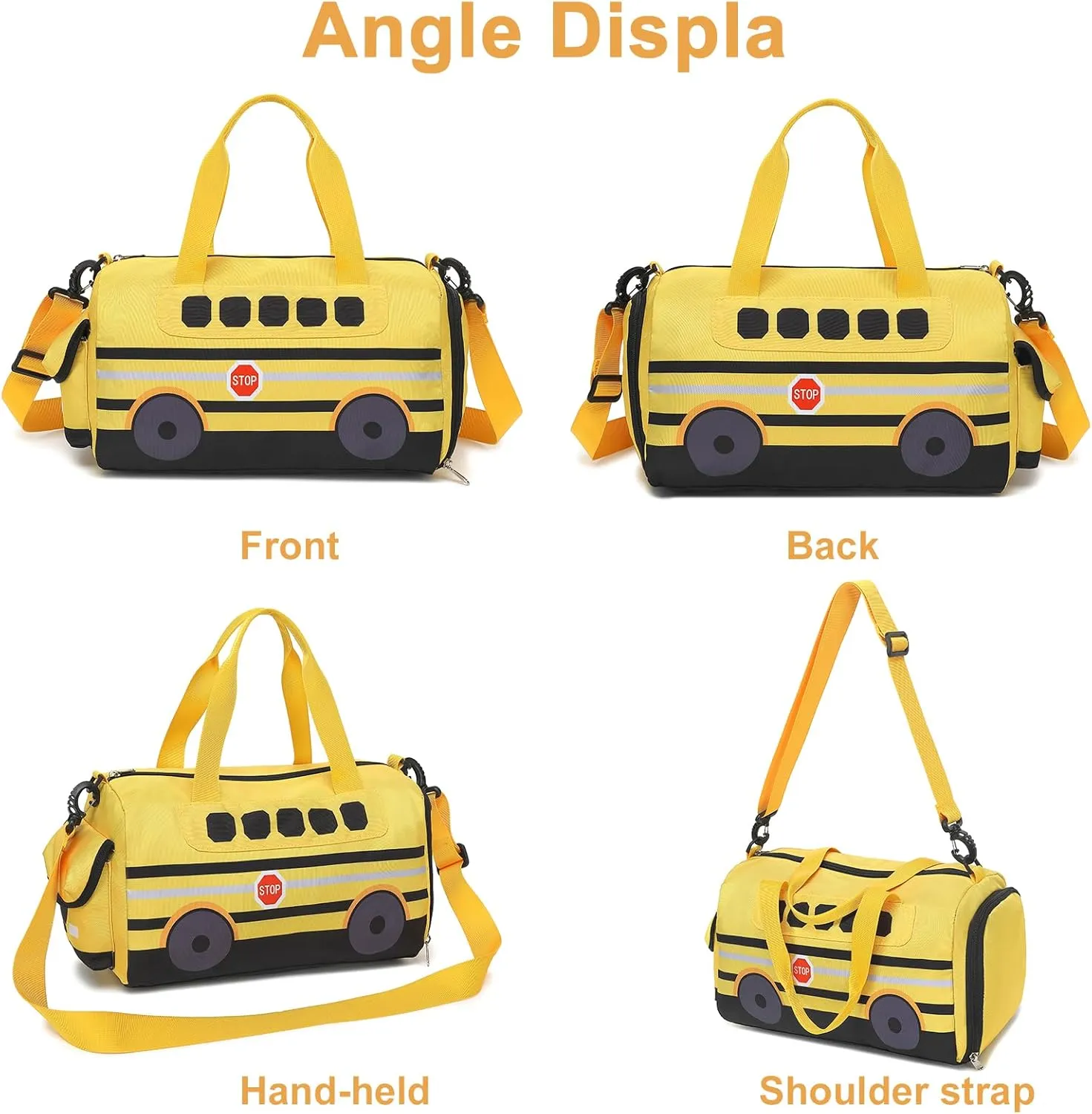 Kids Duffle Bag for Boys Water Resistant Small Gym Bag Overnight Weekender Travel Tote with Shoe Compartment and Wet Pocket
