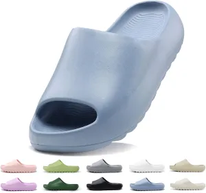 Kids Lightweight Soft EVA Non-Slip Slides Slippers Open Toe Comfy Sandals for Toddler Boys Girls Children Bathroom Shower Summer Pool Beach Slippers