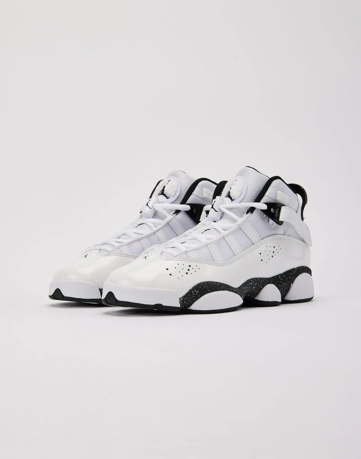 Kids Nike Air Jordan 6 Rings GS White Black 323419-111 Shoe Sneaker Trainer