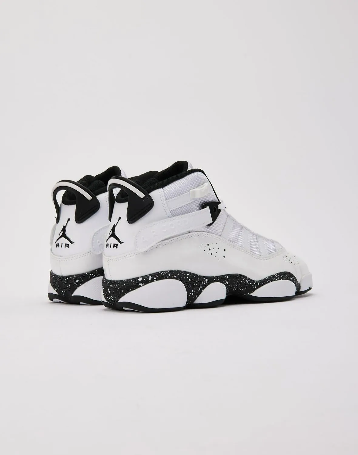 Kids Nike Air Jordan 6 Rings GS White Black 323419-111 Shoe Sneaker Trainer