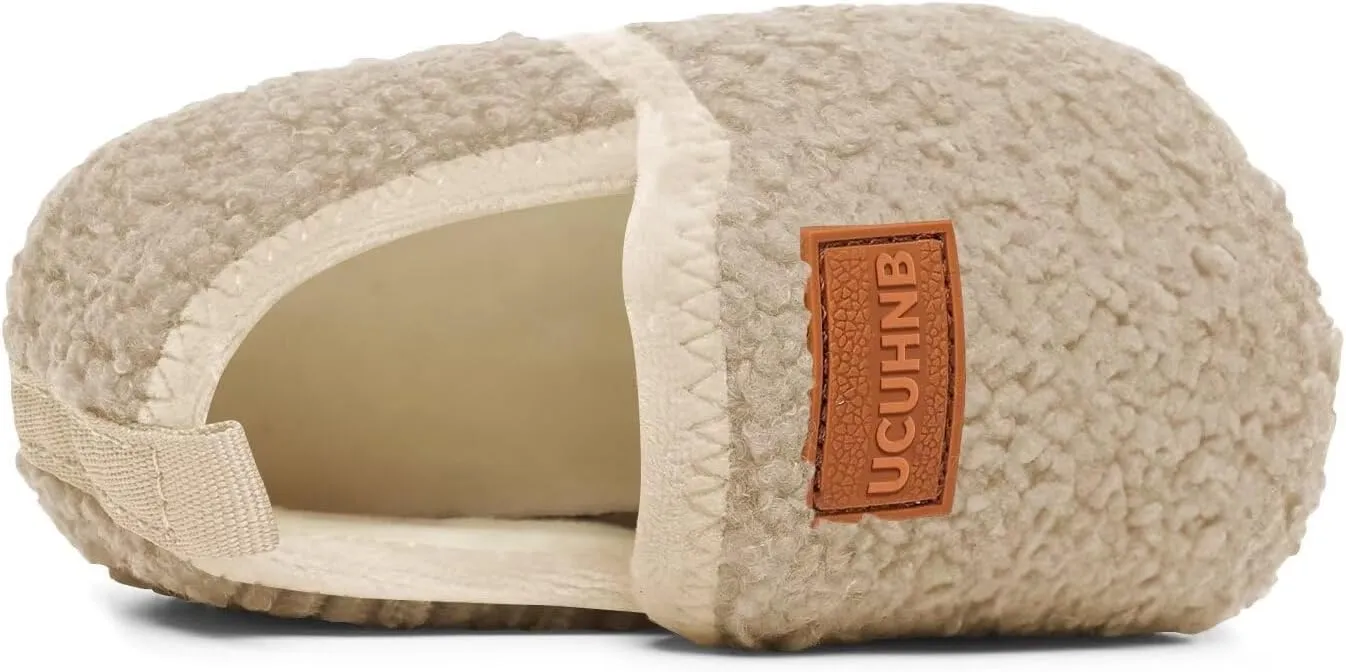 Kids Slippers Toddler Smile Face House Slippers Indoor Home Non-Slip Rubber Sole Shoes Warm Cozy Socks