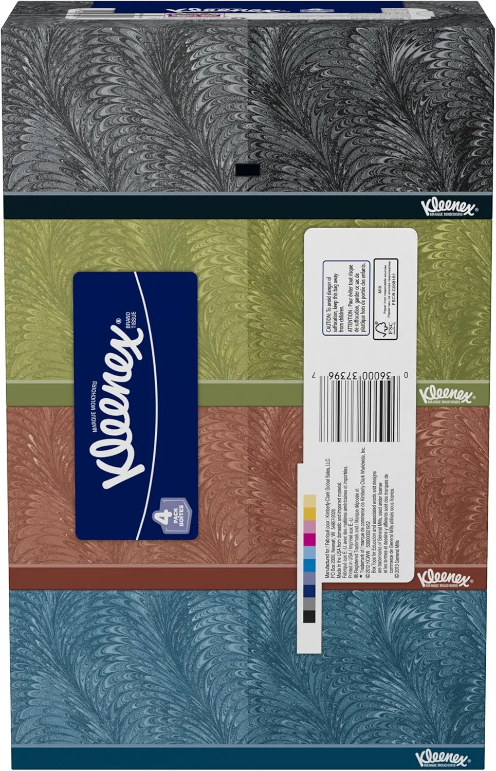 Kleenex Tissues, 2-Ply, 160 Count, Pack of 4