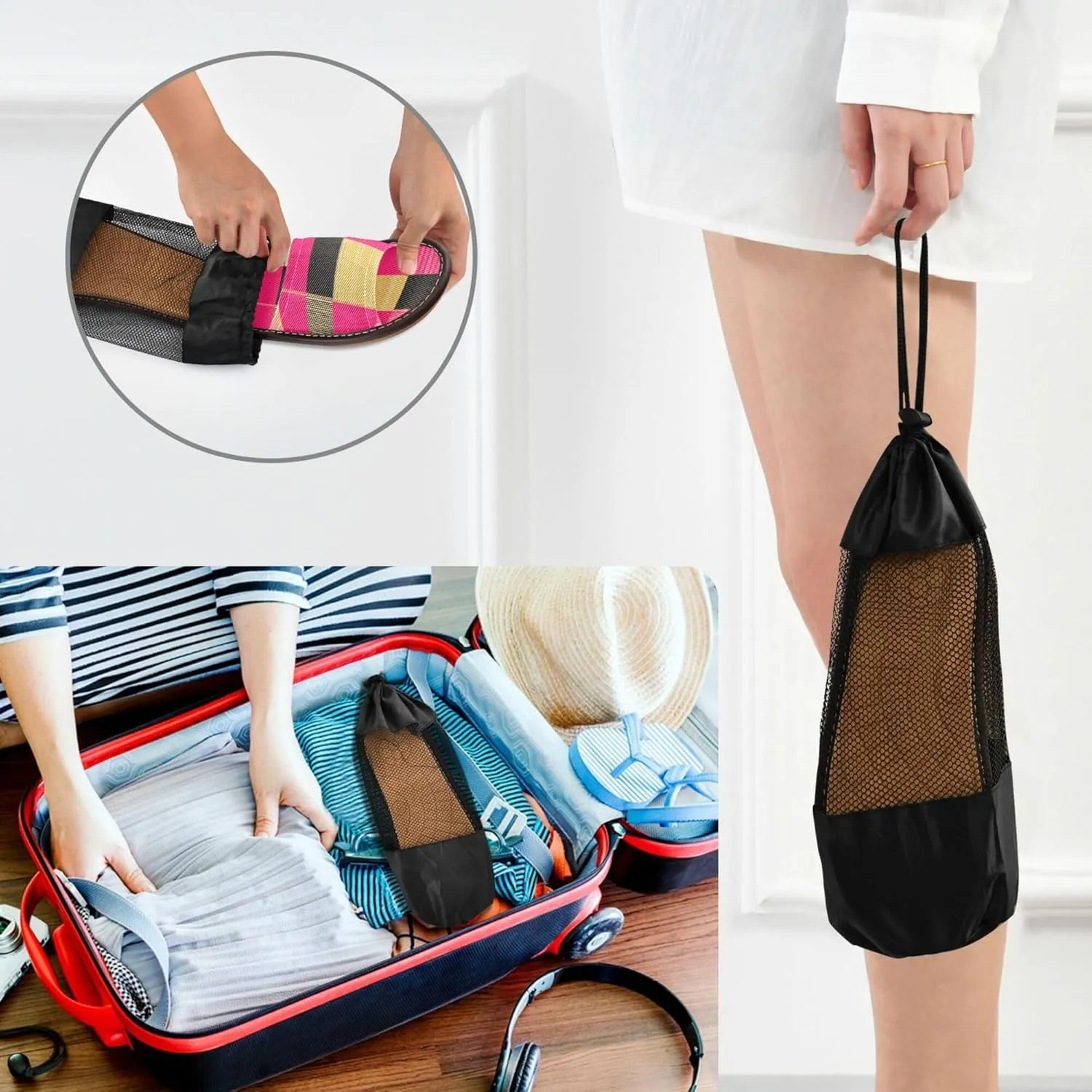 KLL Spa Slippers Indoor and Outdoor Portable Cute Bedroom Slipper for Travel, Pool, Party