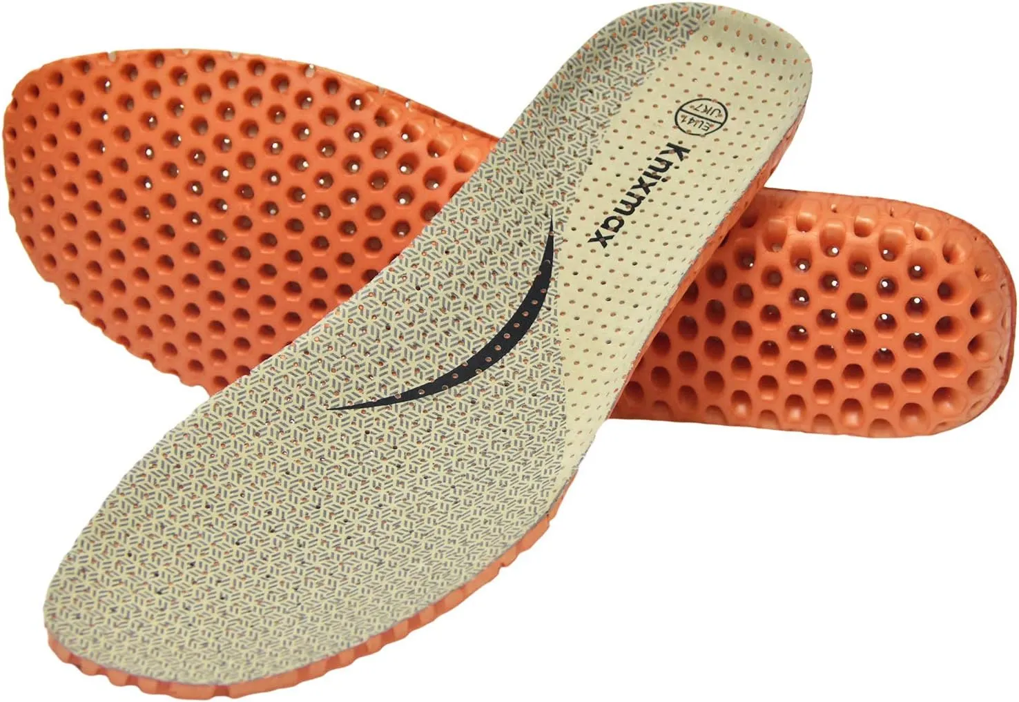 Knixmax Men's/Women's Sport Shoe Insoles Orthotic Inserts with Arch Support breathable Cushioning Shoe Pads Relieve Foot Pain Plantar Fasciitis Insoles beige EU 40