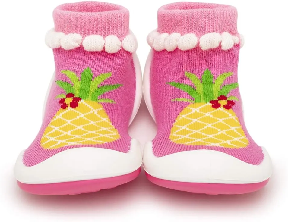 Komuello Baby & Toddler Shoe, Pull Up, First Walker, Flat, Non Slip, Soft Cotton, Premium Sock Shoes - Summer