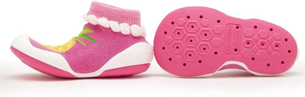 Komuello Baby & Toddler Shoe, Pull Up, First Walker, Flat, Non Slip, Soft Cotton, Premium Sock Shoes - Summer