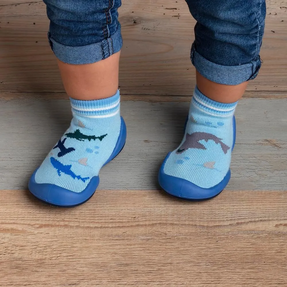 Komuello Baby & Toddler Shoe, Pull Up, First Walker, Flat, Non Slip, Soft Cotton, Premium Sock Shoes - Summer