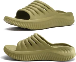 KuaiLu Womens Recovery Sandals With Comfortable Plantar Fasciitis Support,Ladies Orthotic Open Toe Sport Slides Thick Cushion Reduces Stress on Feet,Joints & Back Post-Exercise