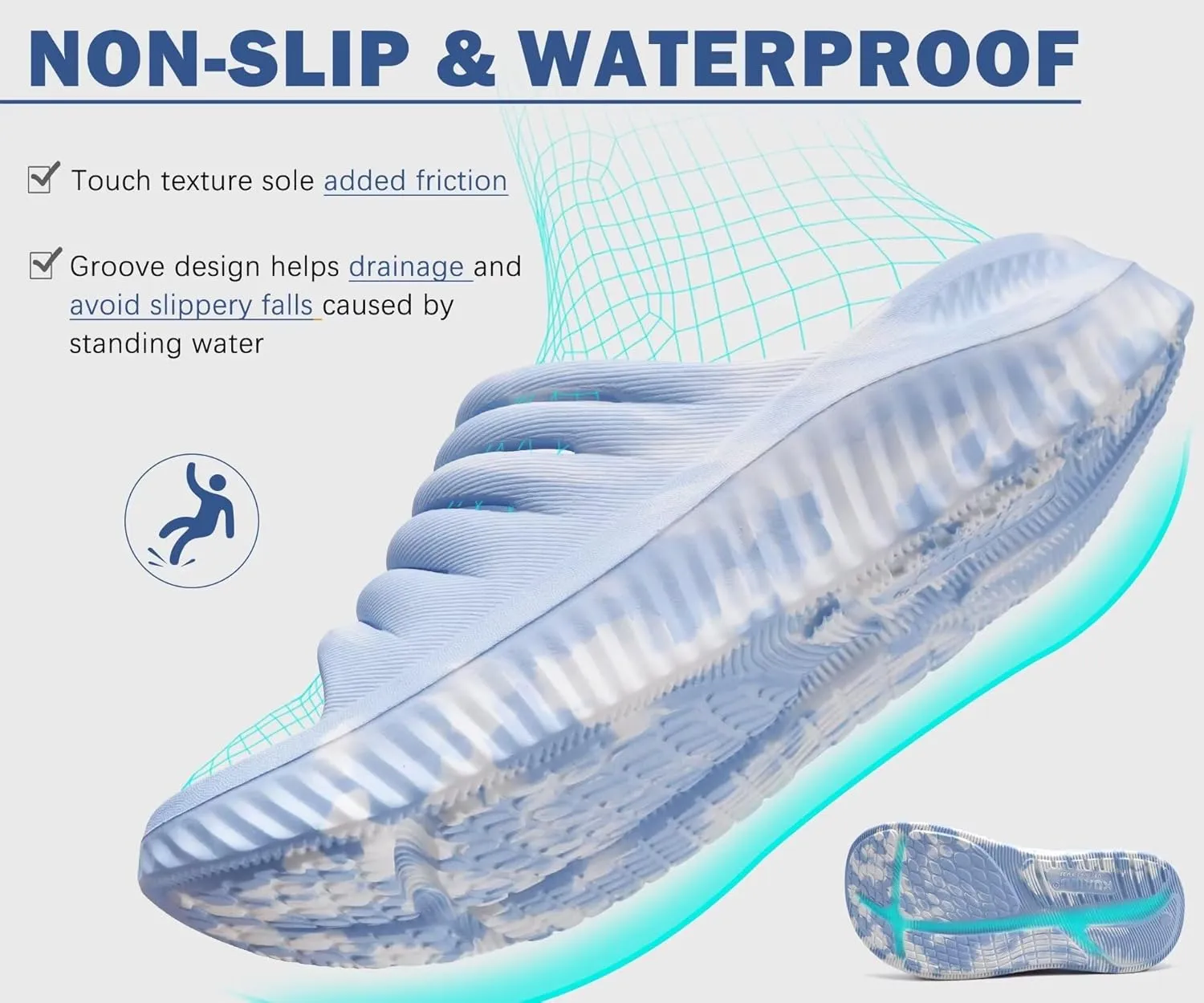 KuaiLu Womens Recovery Sandals With Comfortable Plantar Fasciitis Support,Ladies Orthotic Open Toe Sport Slides Thick Cushion Reduces Stress on Feet,Joints & Back Post-Exercise